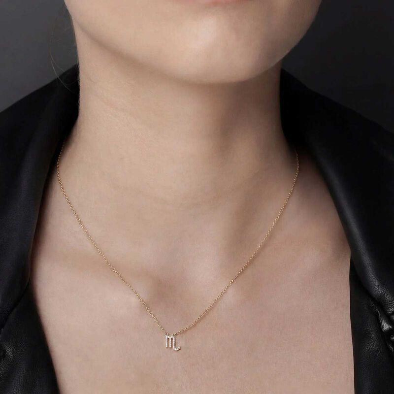 Silk & Steel Scorpio Necklace image number 1